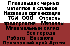 Плавильщик черных металлов и сплавов › Название организации ­ ТСИ, ООО › Отрасль предприятия ­ Металлы › Минимальный оклад ­ 25 000 - Все города Работа » Вакансии   . Приморский край,Артем г.